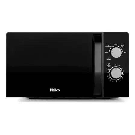 Micro-ondas Philco 20l Preto Painel Mecânico Pmo23m 127v