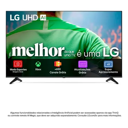 Smart Tv LG Uhd Ai Ua75 50 Polegadas Hdr10 Pro Processador 7 Ai Ger8 Webos 25