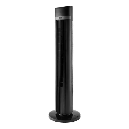 Ventilador Torre Air Silence Wap Silencioso Oscilante Com Controle Remoto 4 Velocidades E Desligamento Automático Preto 220v Plástico
