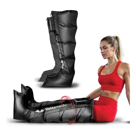 Bota De Compressão Pneumática F10 Pro Sem Fio Relaxmedic Cor Preto