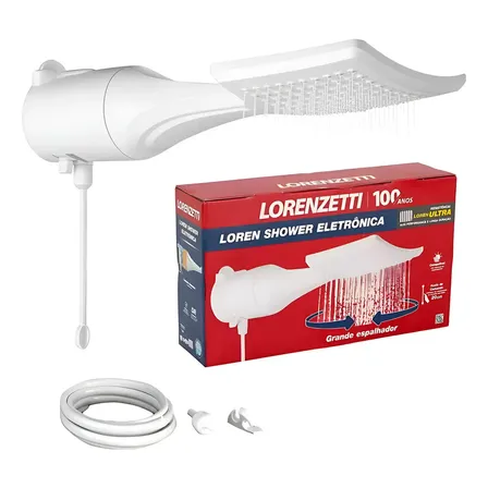 Chuveiro Lorenzetti Loren Shower Ultra Eletrônico Branco 220v 7500w 7.5 Kw