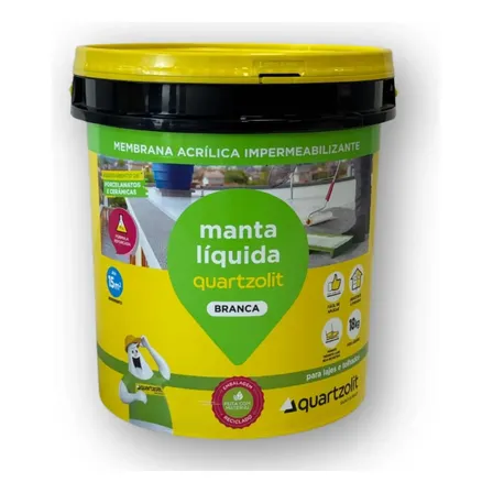 Impermeabilizante Manta Líquida Branca Quartzolit 18kg Branco Fosco