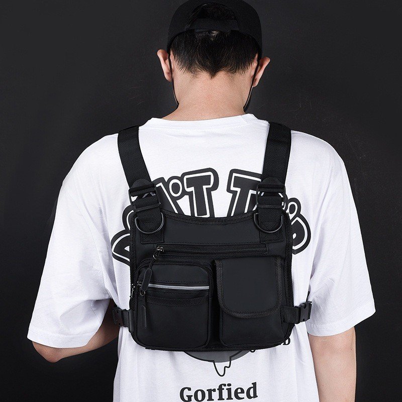 Mochila tática leve e versátil para atividades ao ar livre - bolsa de peito masculina esportiva