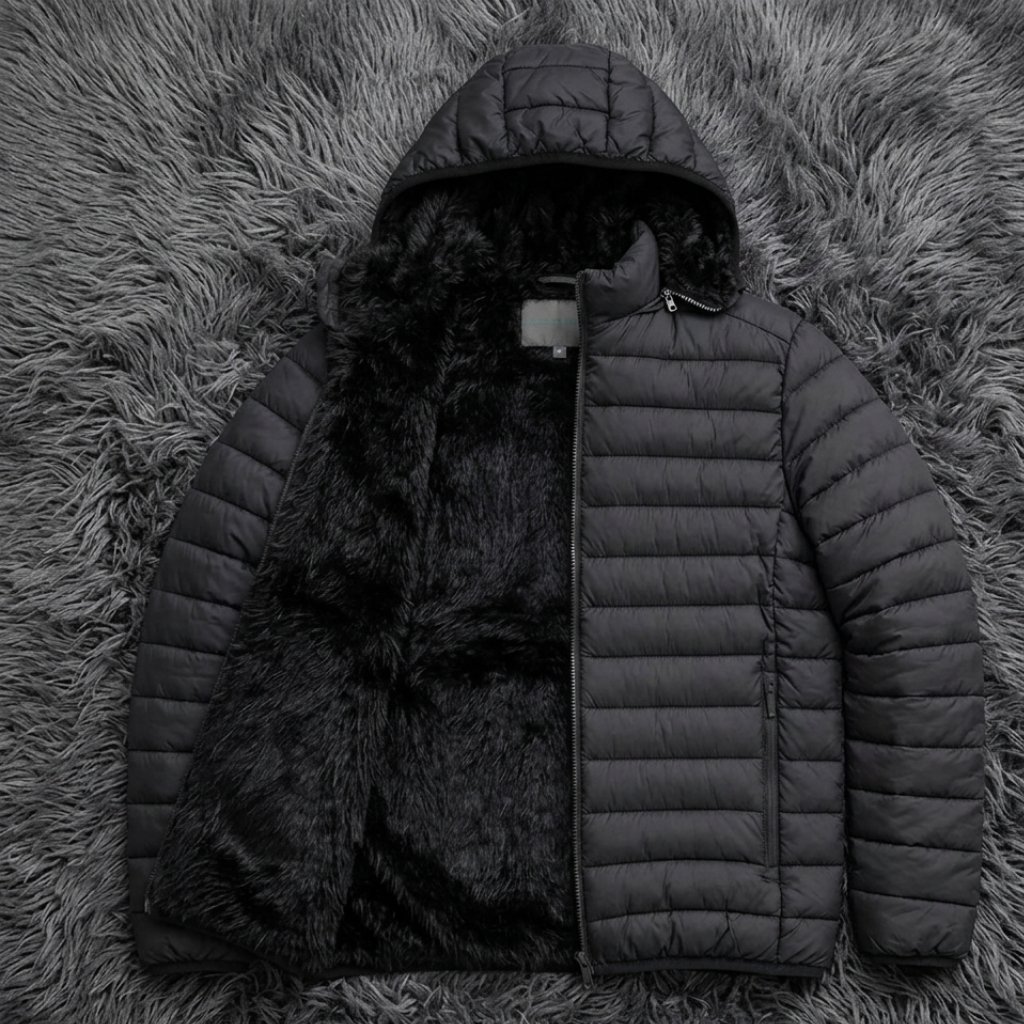 Jaqueta Puffer Masculina Matelasse Inverno Quente Peluciada e Sem Forro