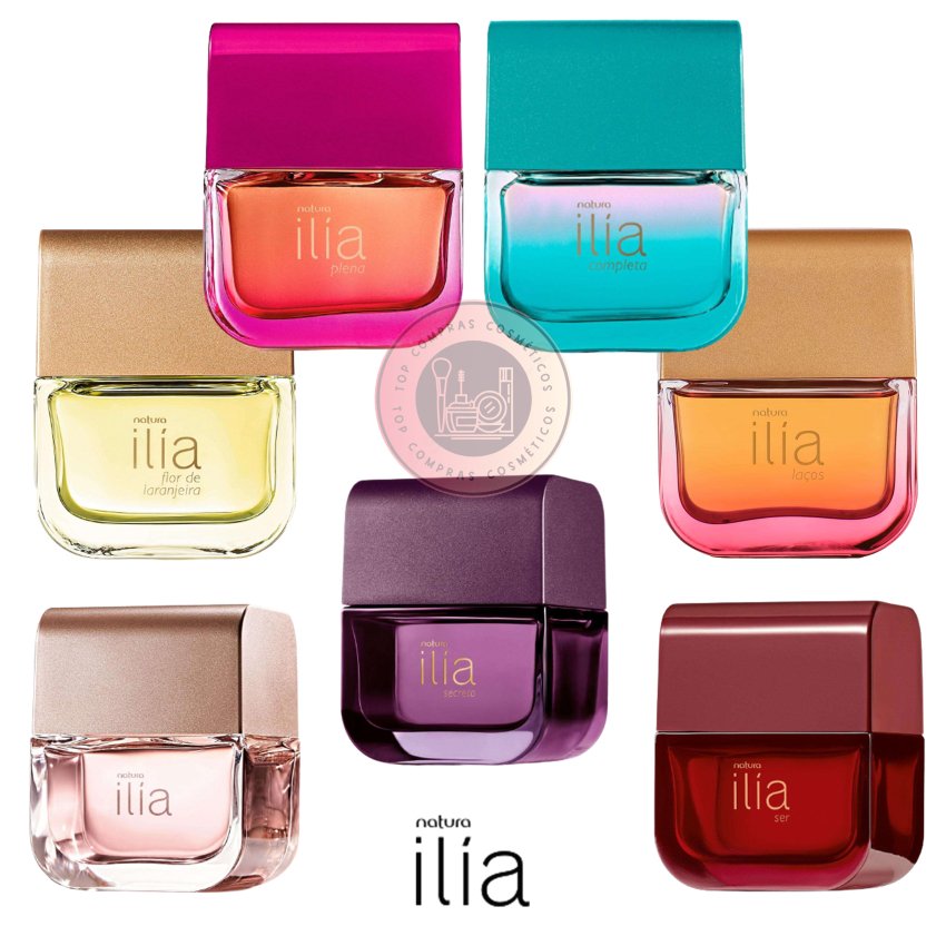 Ilía Natura Deo Parfum Feminino - 50ml: Clássico, Ser, Secreto, Plena, Completa, Laços, Florescer ou Flor de Laranjeira