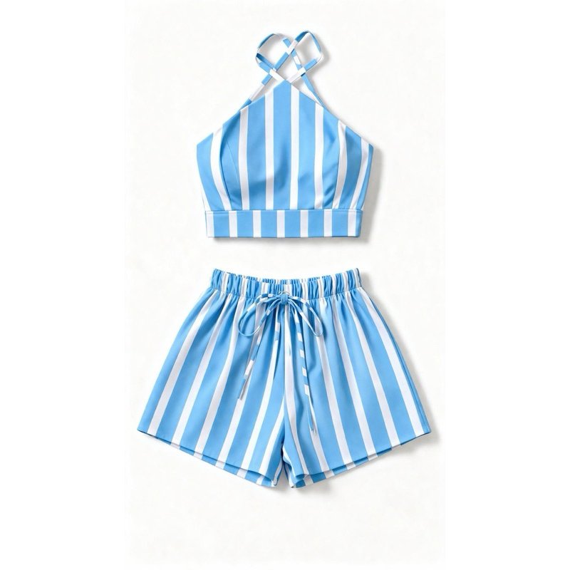 Conjunto Feminino Crepe Leve Verão 2026 – Conjunto Casual Elegante Fresquinho Moda Feminina